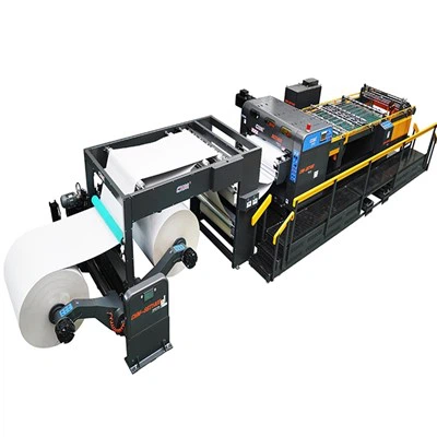 Hög precision dubbel roterande kniv pappersarkmaskin